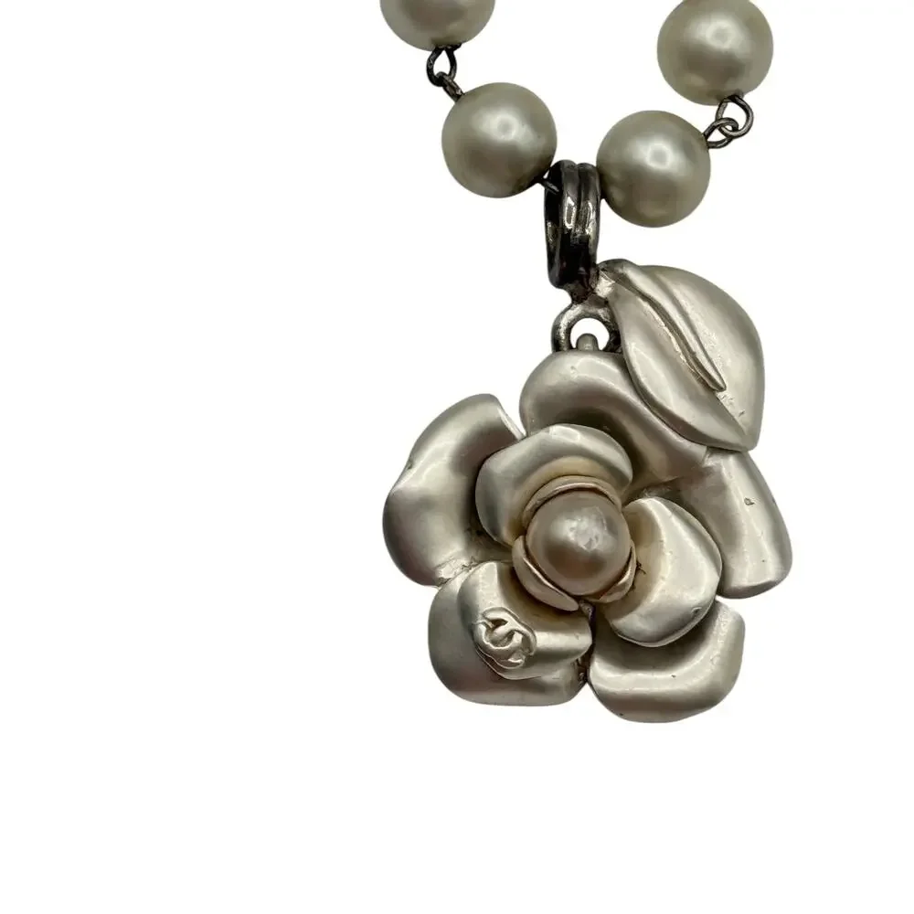Chanel Mother of Pearl Camellia Necklace